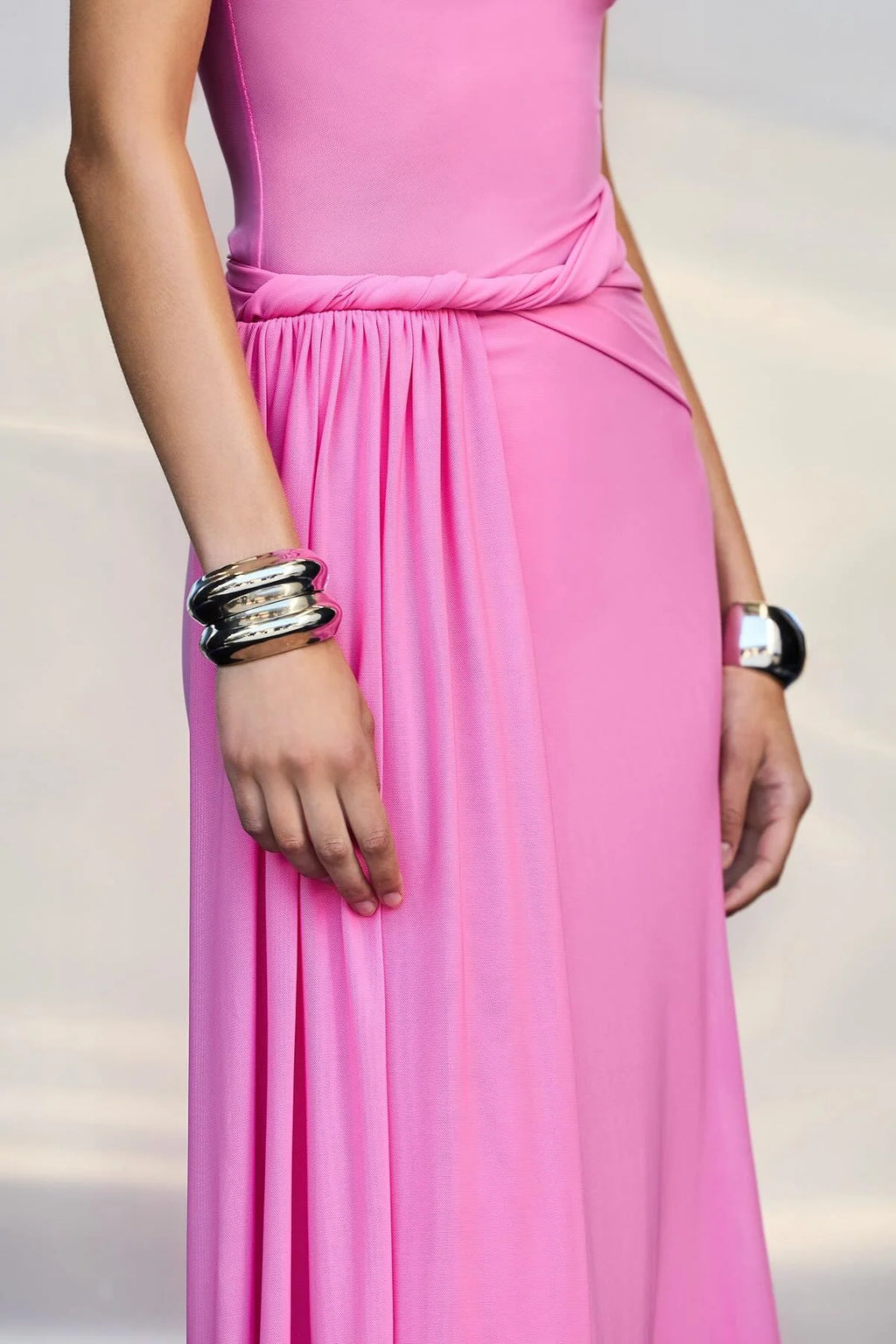 EtherelDress Sisal Mesh Maxi Dress - Orchard Pink