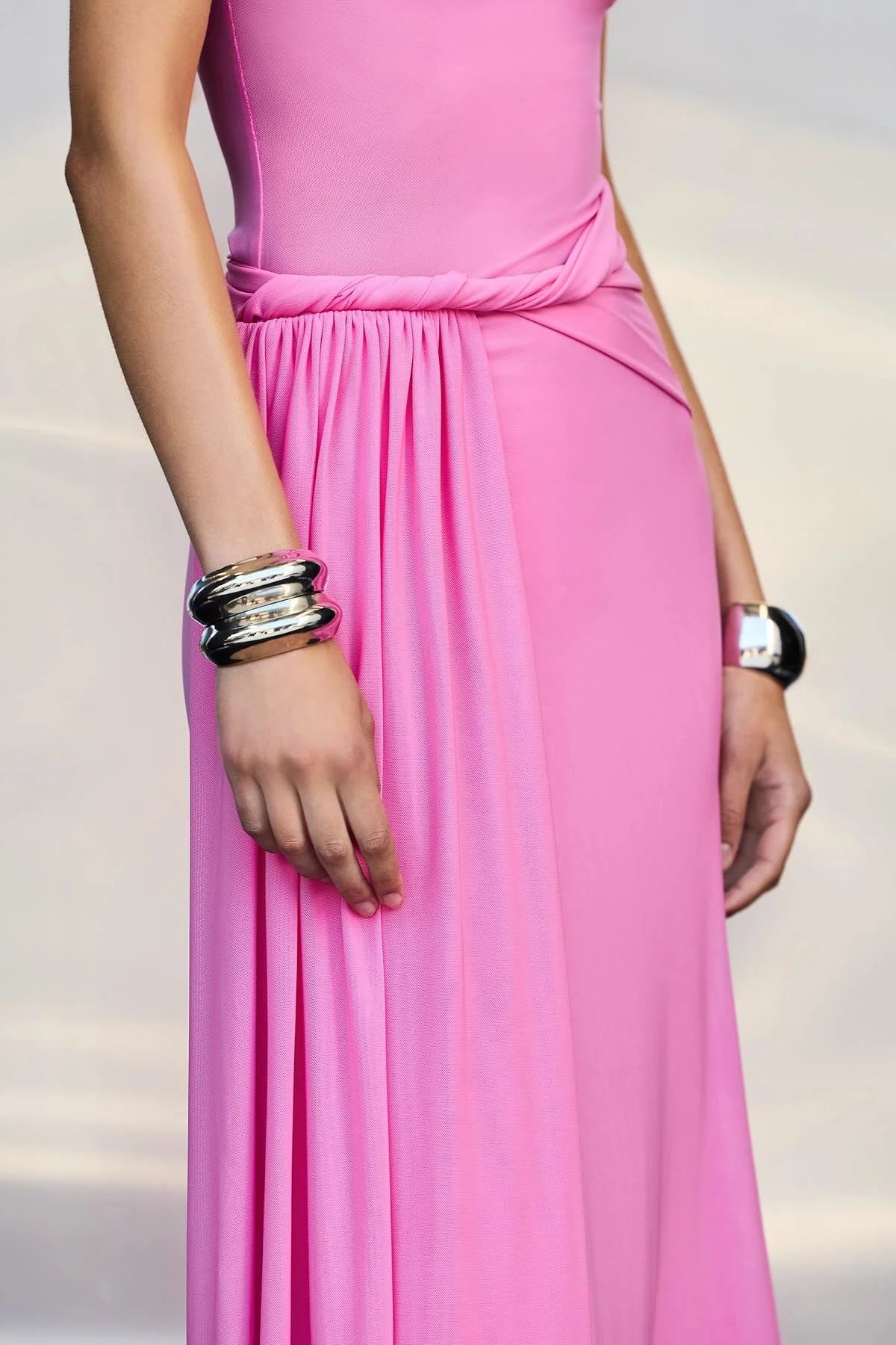 EtherelDress Sisal Mesh Maxi Dress - Orchard Pink