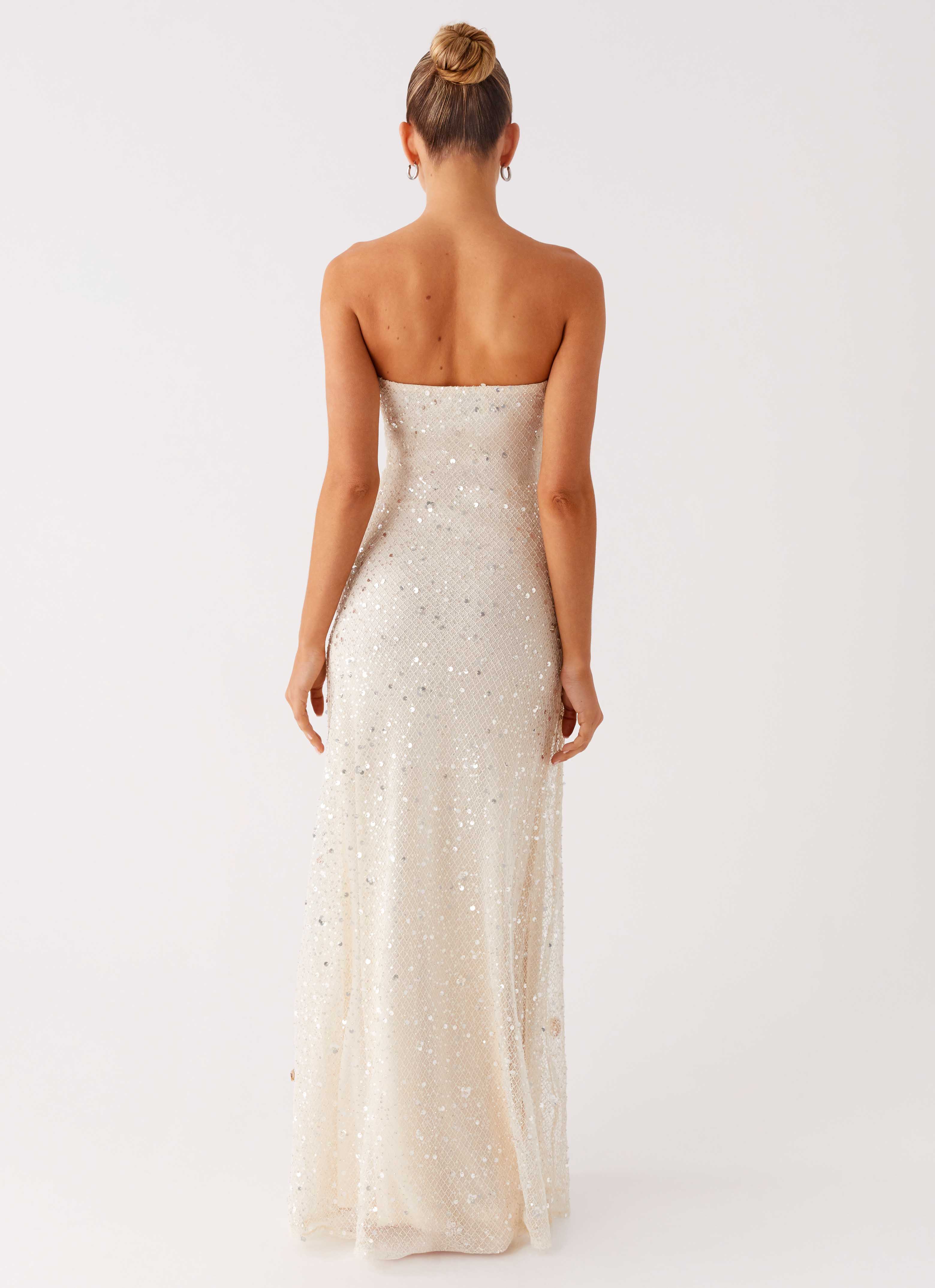 EtherelDress Orelli Shell Sequin Knit Maxi Dress - Ivory