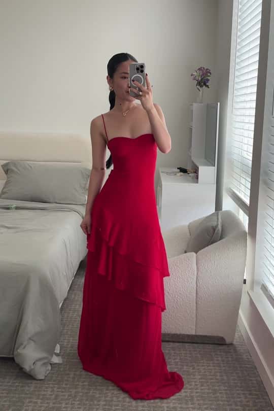 EtherelDress Colorful Chiffon Tiered Maxi Dress