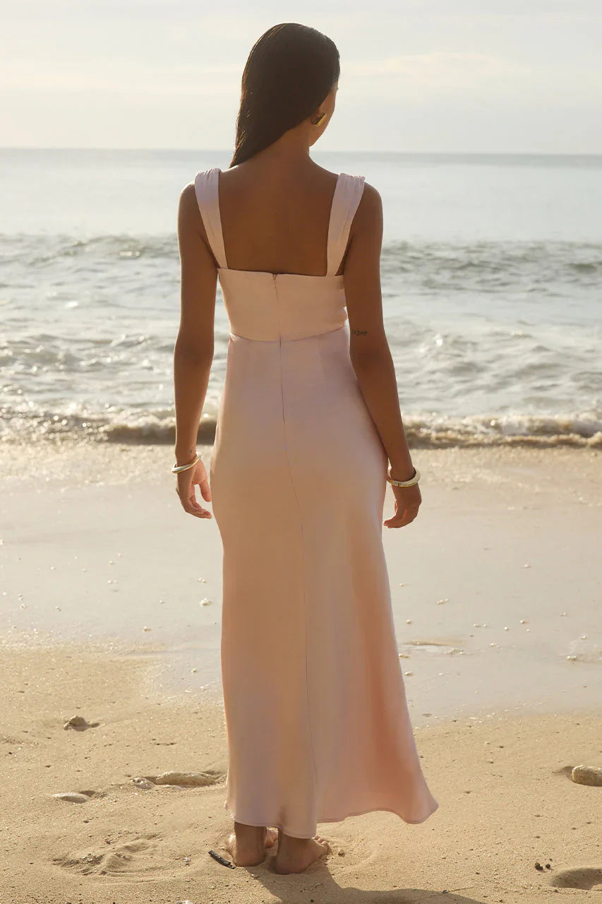 Margot Cowl Slip Dress - Musk