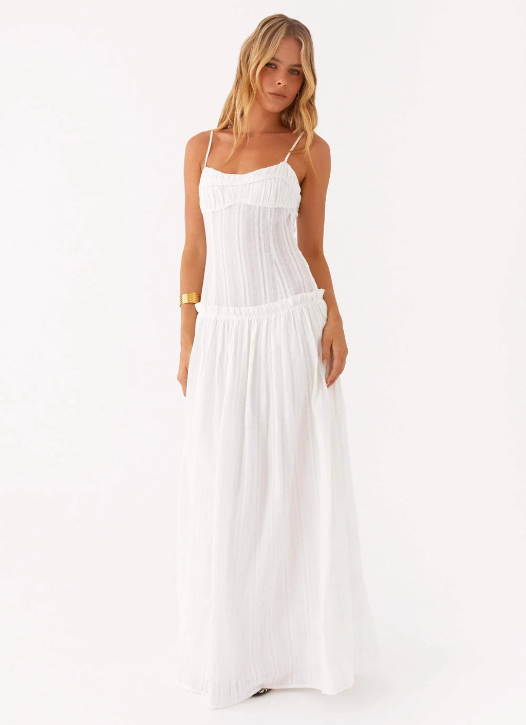Isella Open Back Maxi Dress Ivory