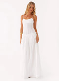 Isella Open Back Maxi Dress Ivory