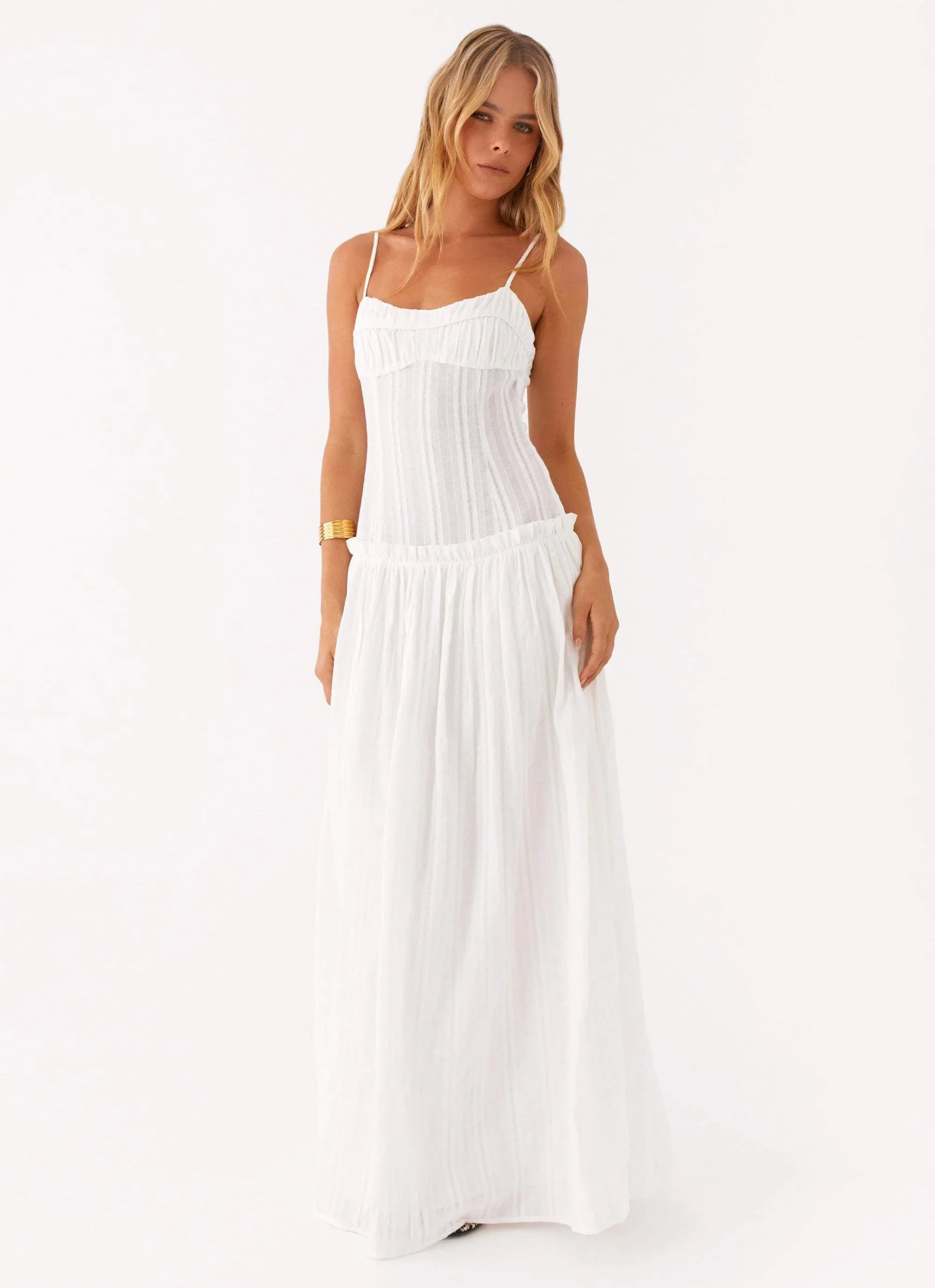 Isella Open Back Maxi Dress Ivory