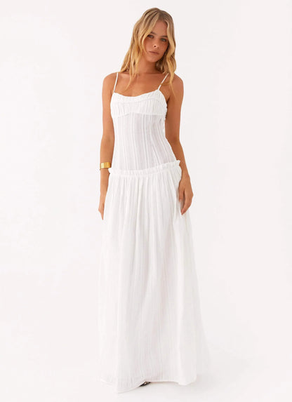 Isella Open Back Maxi Dress Ivory