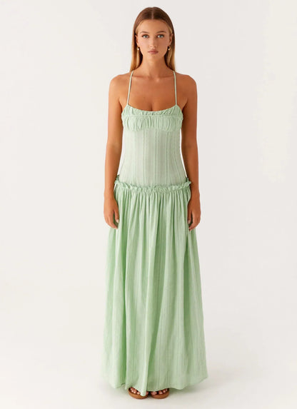Isella Open Back Maxi Dress Ivory