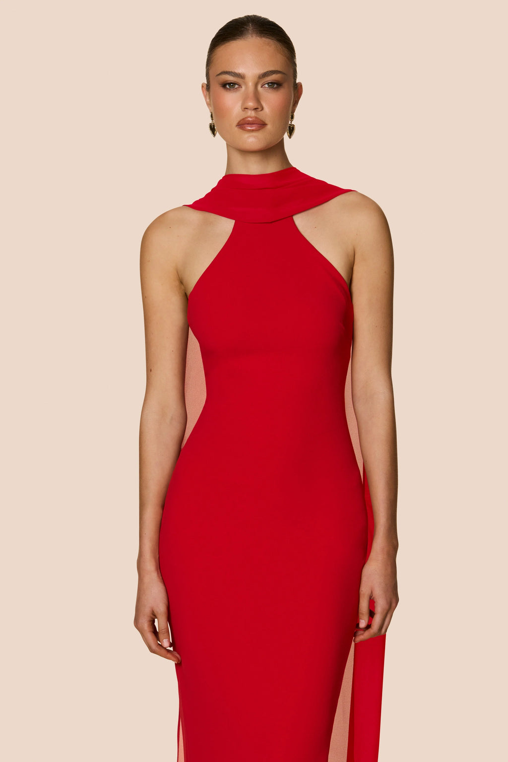 EtherelDress Martini Halter Gown - Red