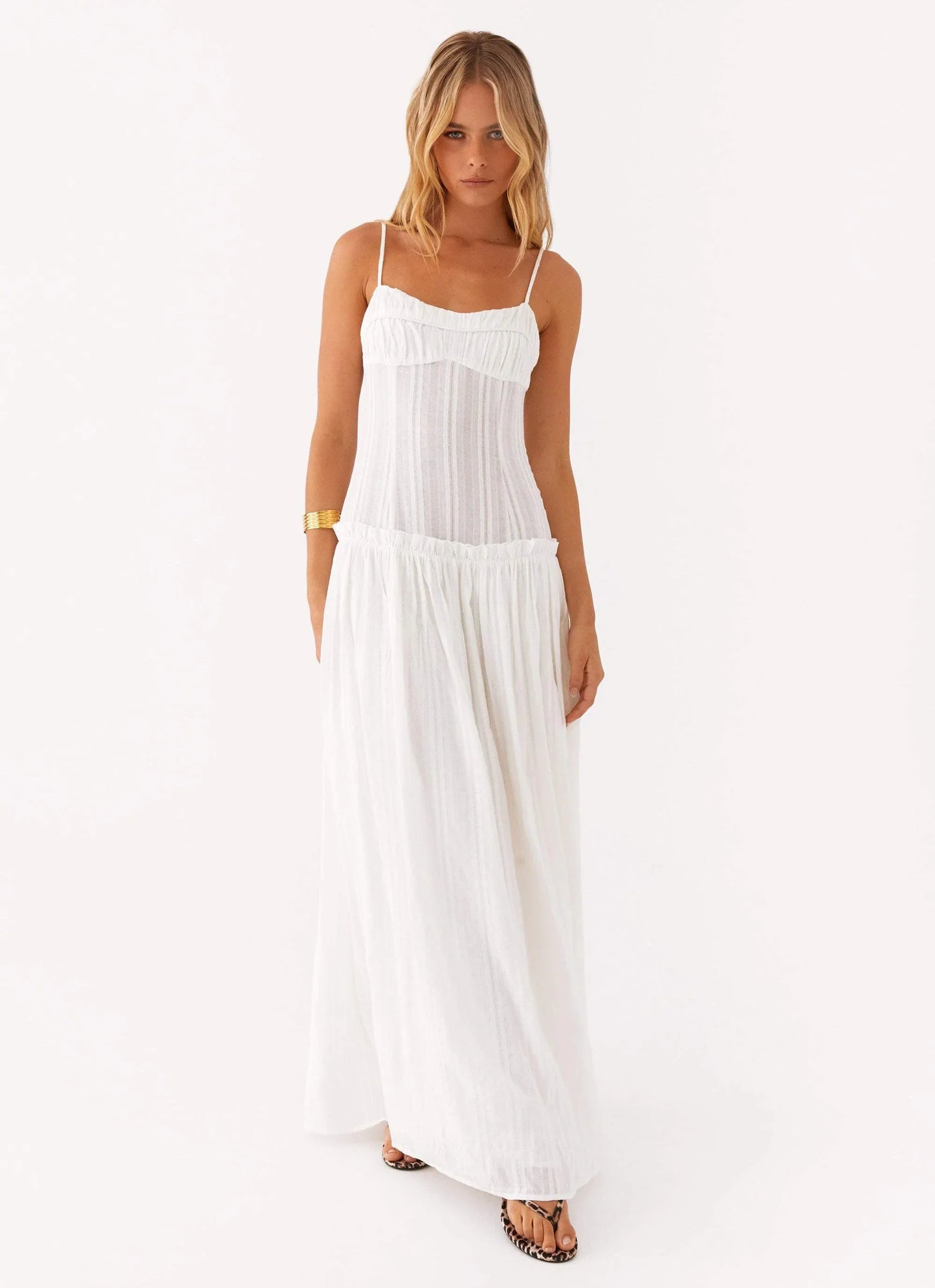 Isella Open Back Maxi Dress Ivory