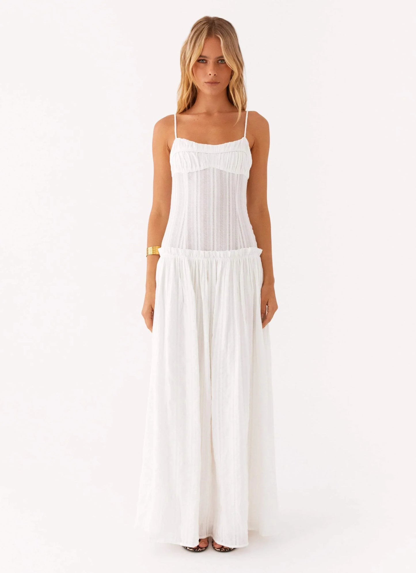 Isella Open Back Maxi Dress Ivory