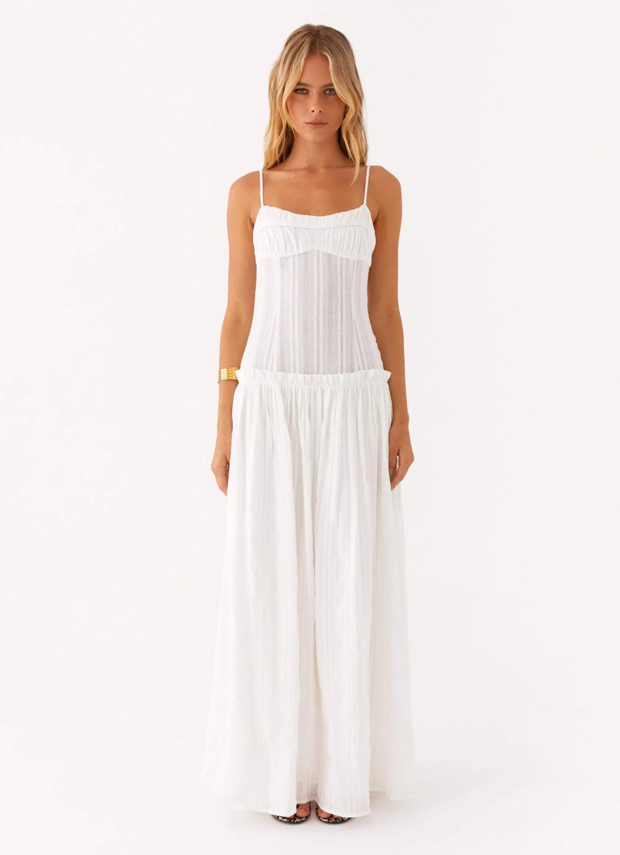 Isella Open Back Maxi Dress Ivory