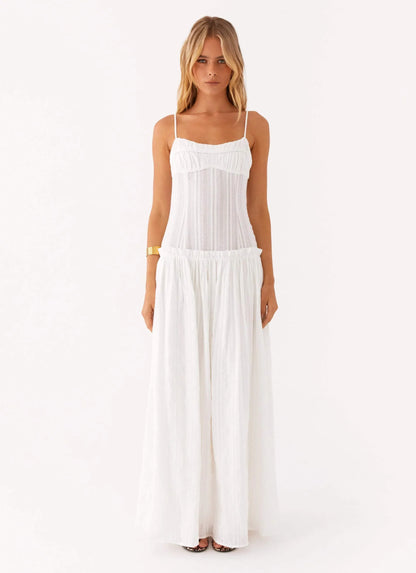 Isella Open Back Maxi Dress Ivory