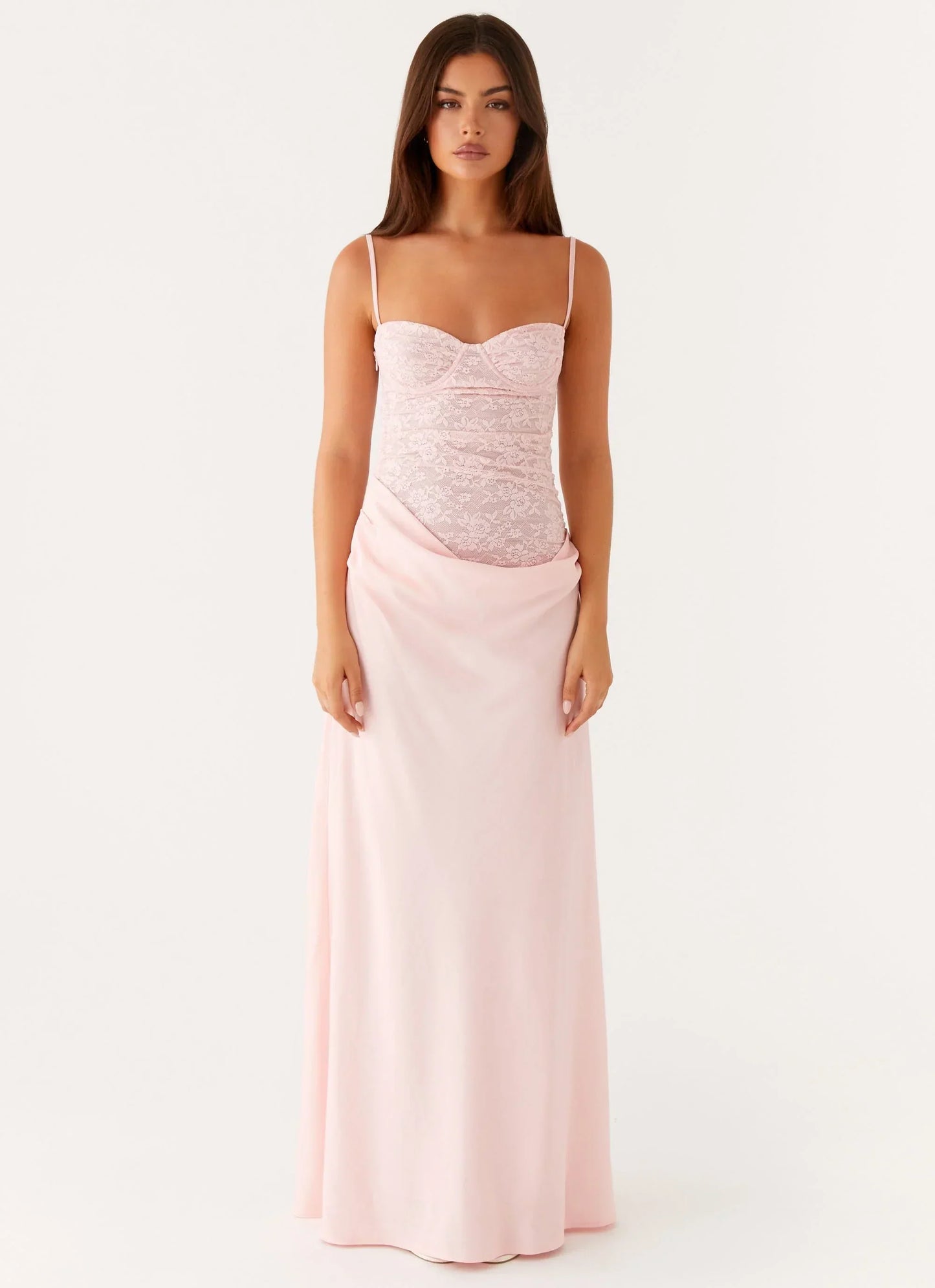 EtherelDress Romy Spaghetti Strap Maxi Dress - Pink