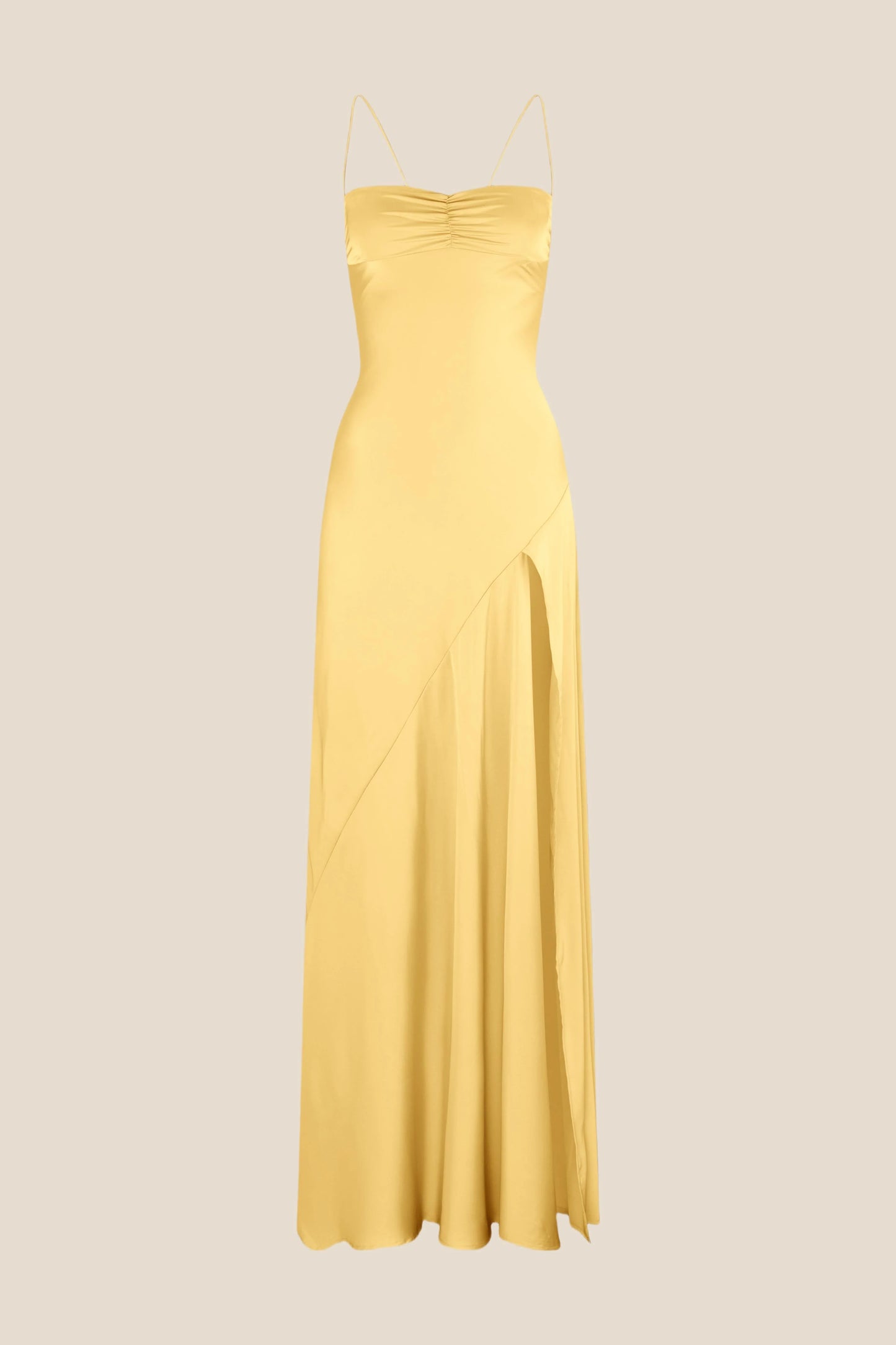 Spaghetti Straps Satin Spaghetti Straps Long Dress