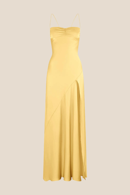 Spaghetti Straps Satin Spaghetti Straps Long Dress