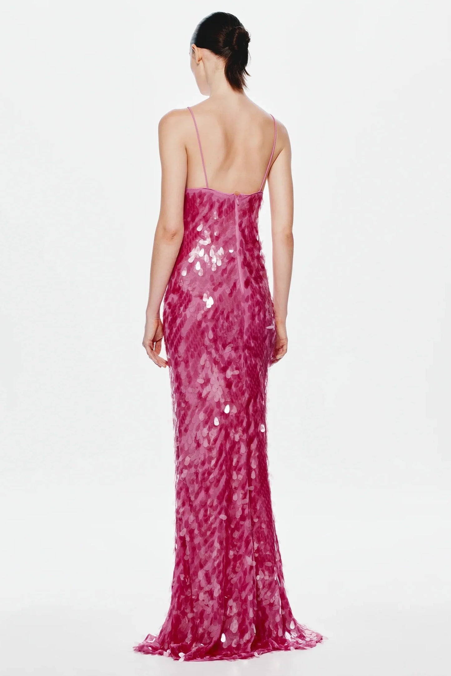 EtherelDress Sapphire Sequin Maxi Dress - Fuchsia