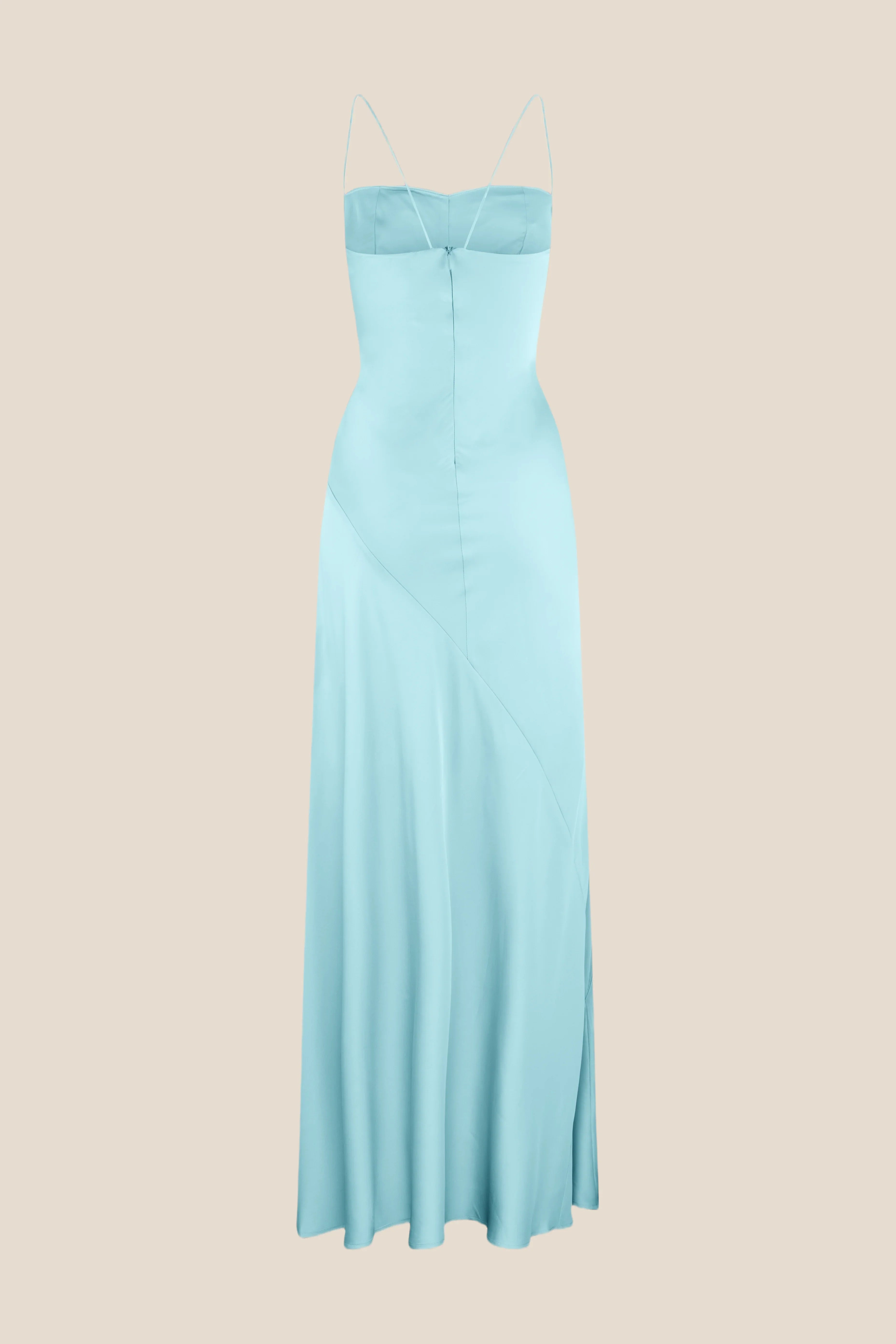 Spaghetti Straps Satin Spaghetti Straps Long Dress