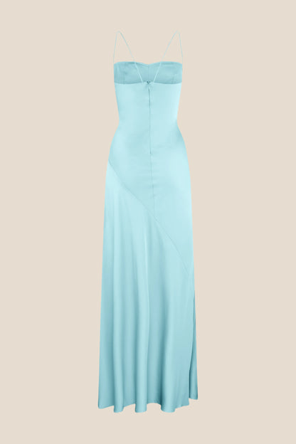 Spaghetti Straps Satin Spaghetti Straps Long Dress