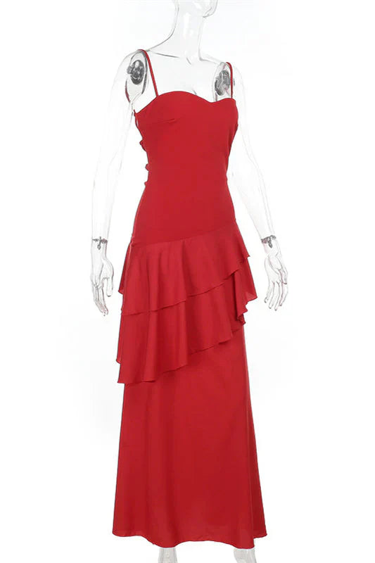 EtherelDress Colorful Chiffon Tiered Maxi Dress