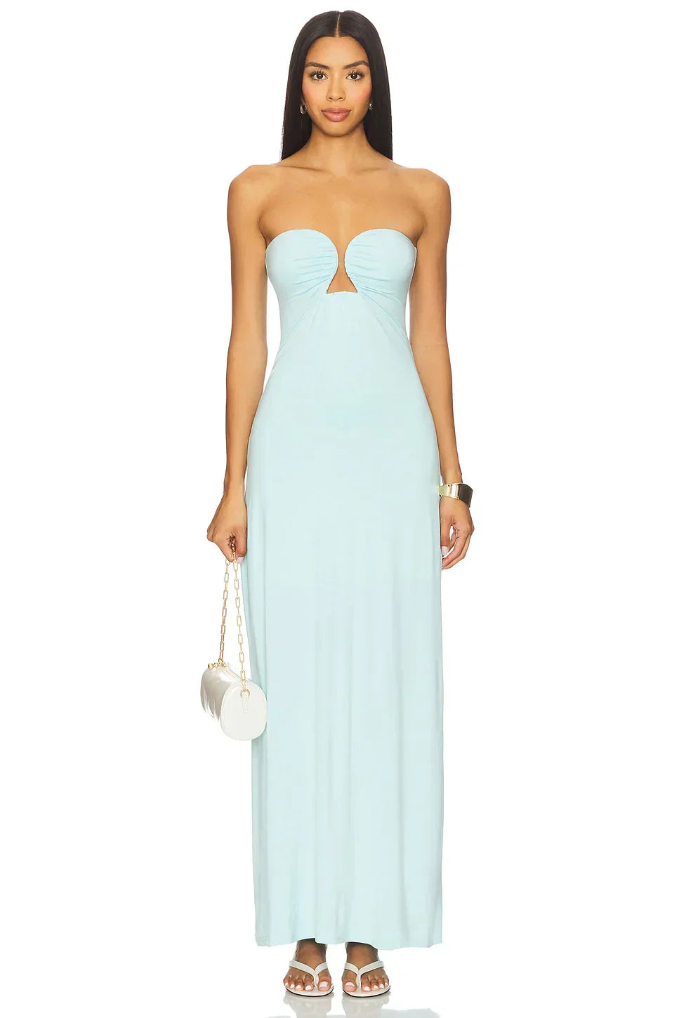 Saladana Strapless Maxi Dress Ice Blue