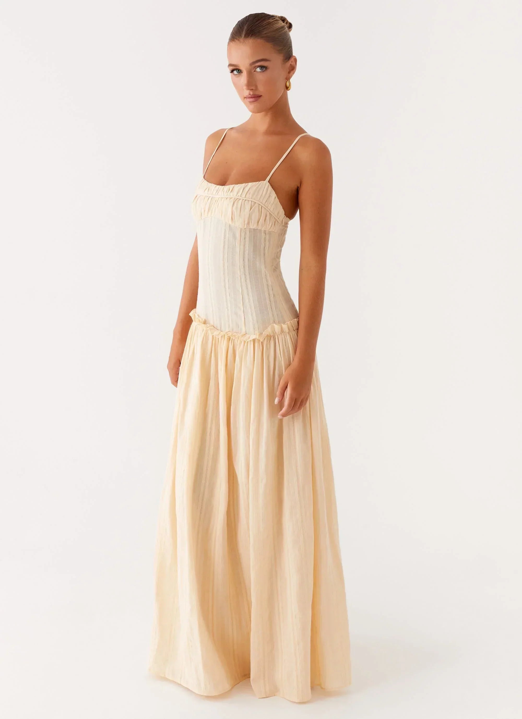 Isella Open Back Maxi Dress Ivory