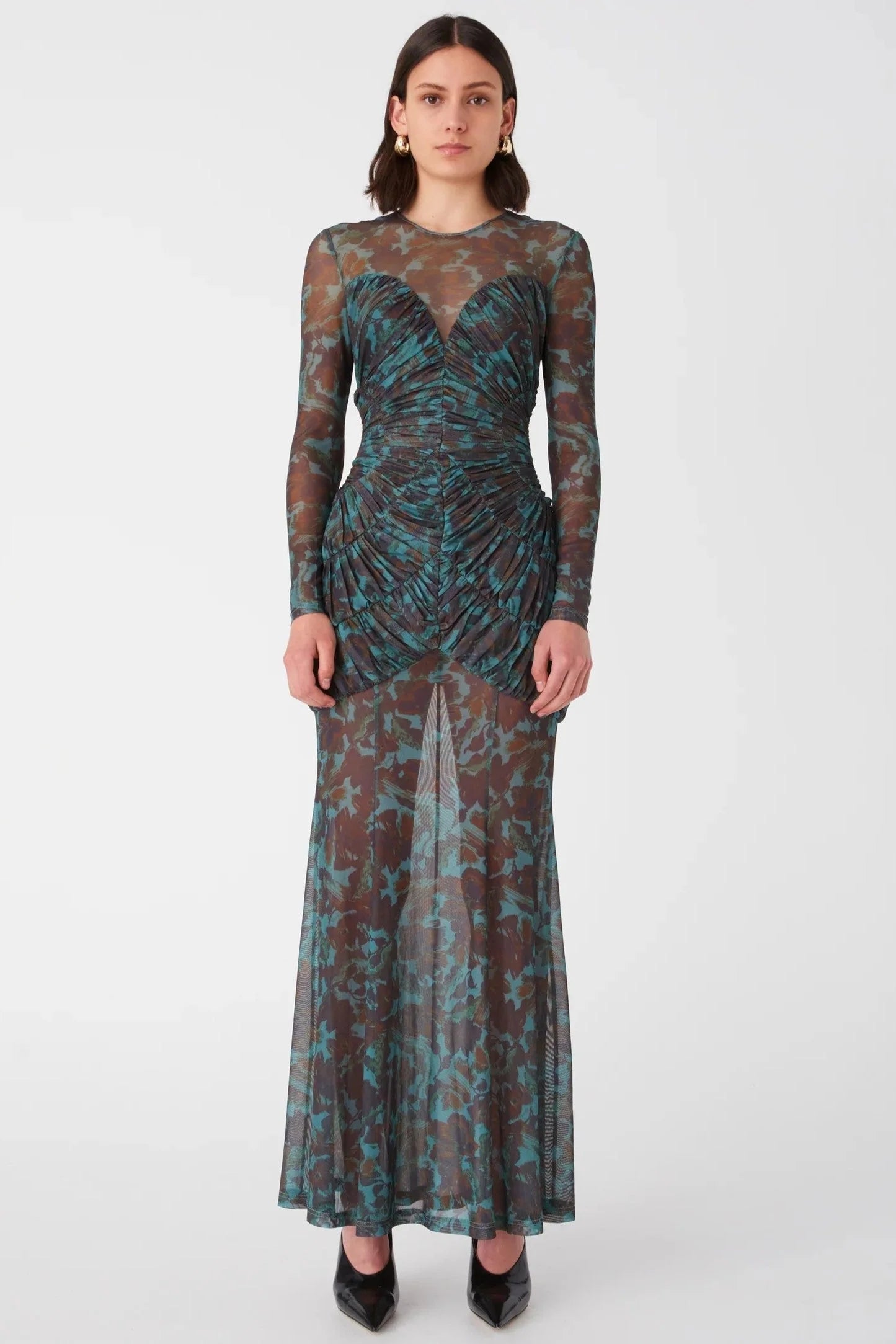EtherelDress Talitha Maxi Dress - Vintage Chintz Print Jade