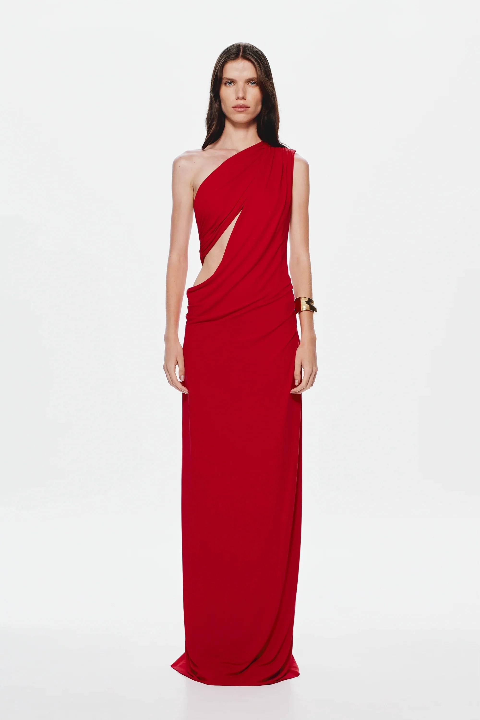 EtherelDress Solstice Cupro Maxi Dress - Cherry