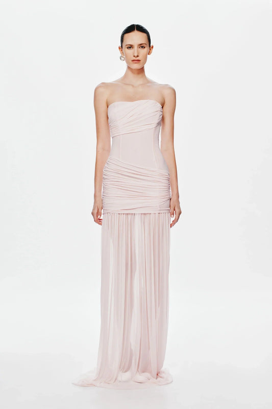 EtherelDress Ember Wrapped Maxi Dress - Dusty Pink