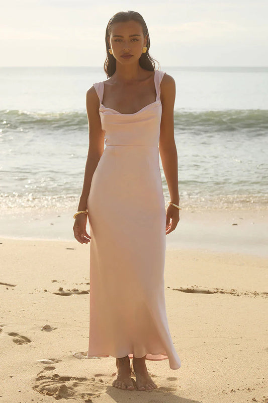 Margot Cowl Slip Dress - Musk