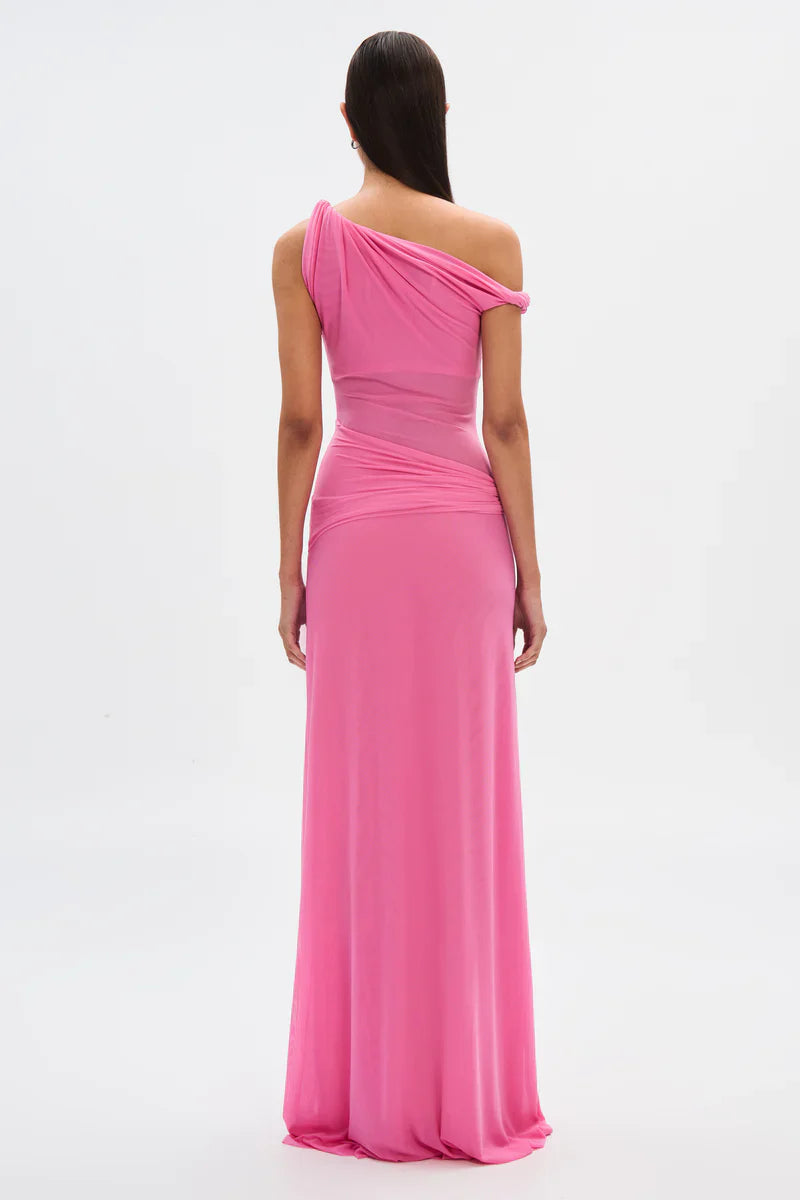 EtherelDress Sisal Mesh Maxi Dress - Orchard Pink