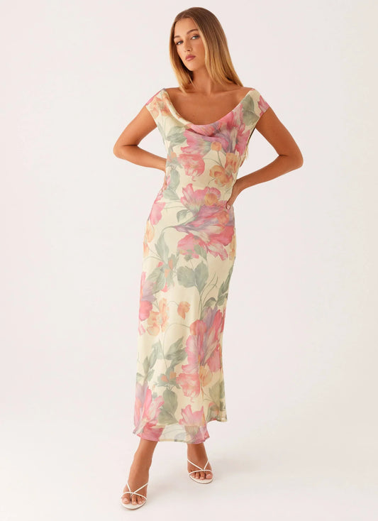 EtherelDress Role Model Maxi Dress - Yellow Peony