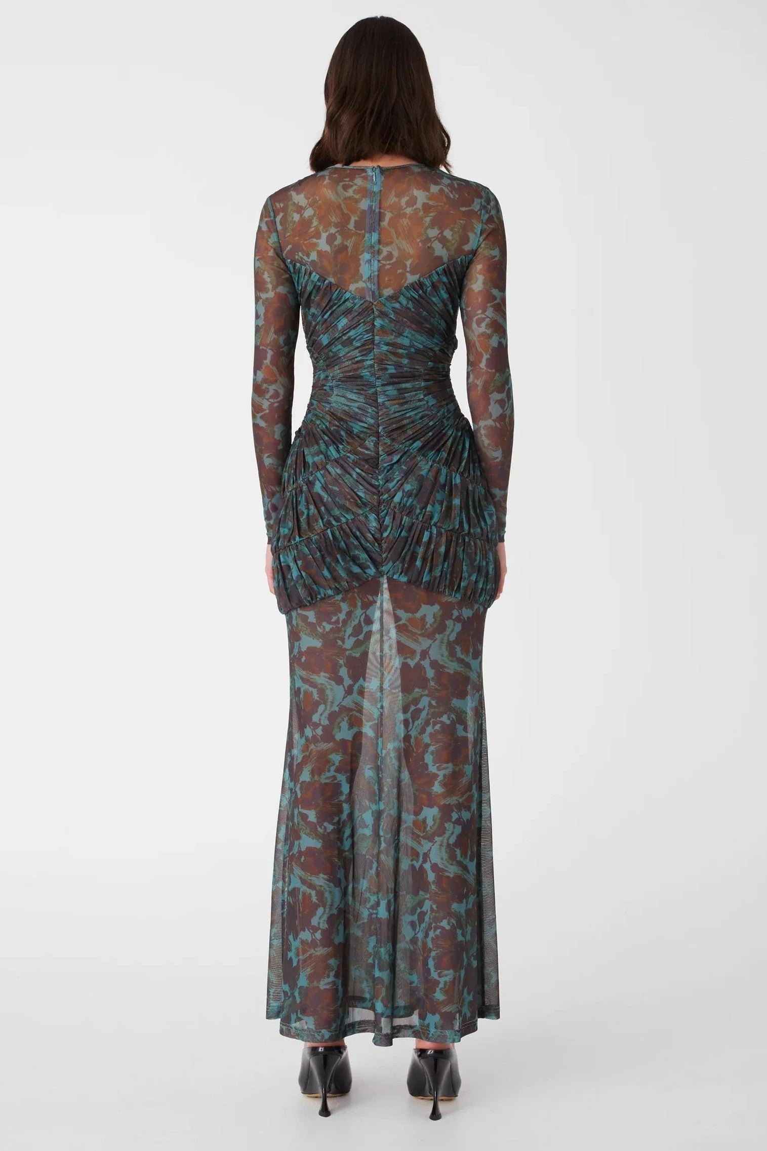 EtherelDress Talitha Maxi Dress - Vintage Chintz Print Jade