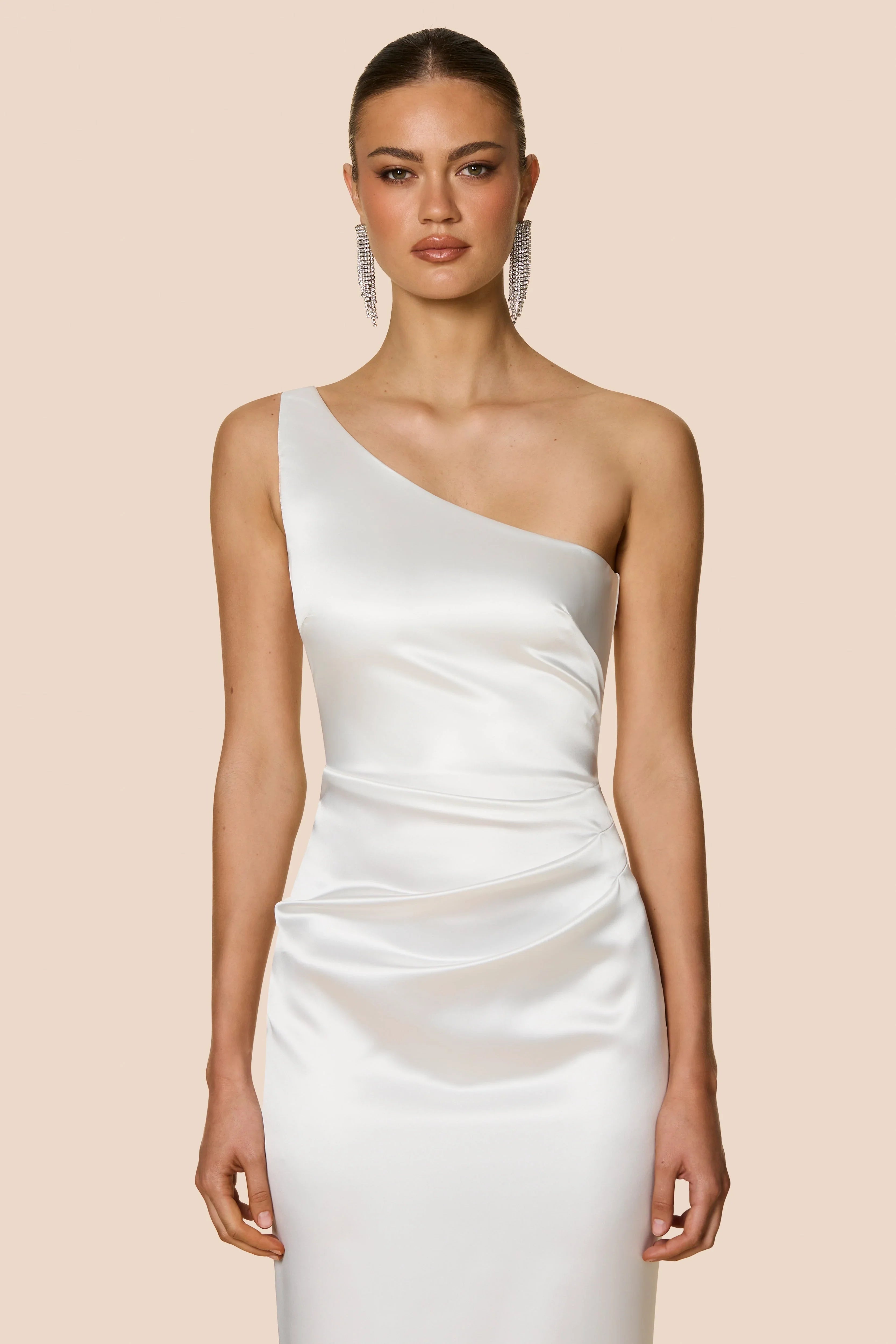 EtherelDress Scarlet One Shoulder Gown - Ivory