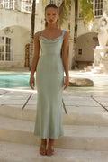 Margot Cowl Slip Dress - Sage