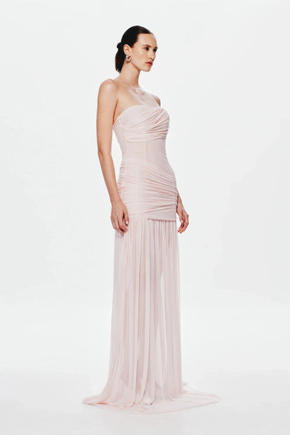 EtherelDress Ember Wrapped Maxi Dress - Dusty Pink