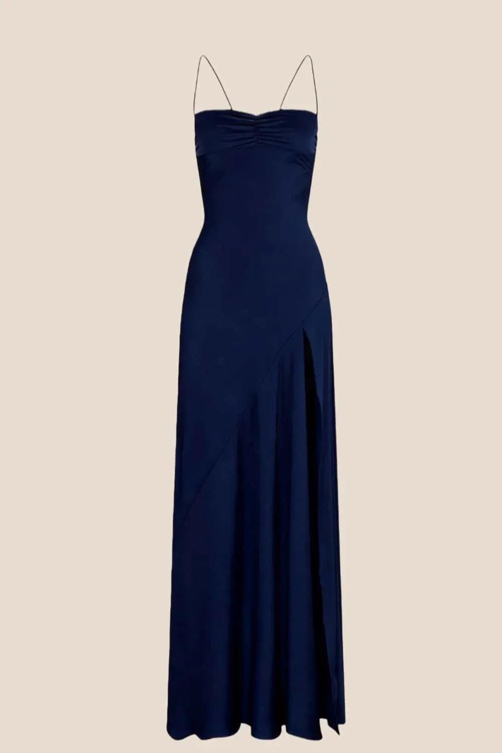 Spaghetti Straps Satin Spaghetti Straps Long Dress