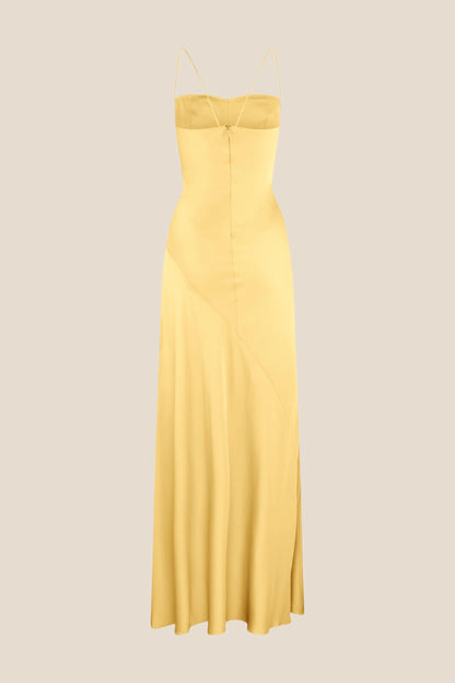Spaghetti Straps Satin Spaghetti Straps Long Dress
