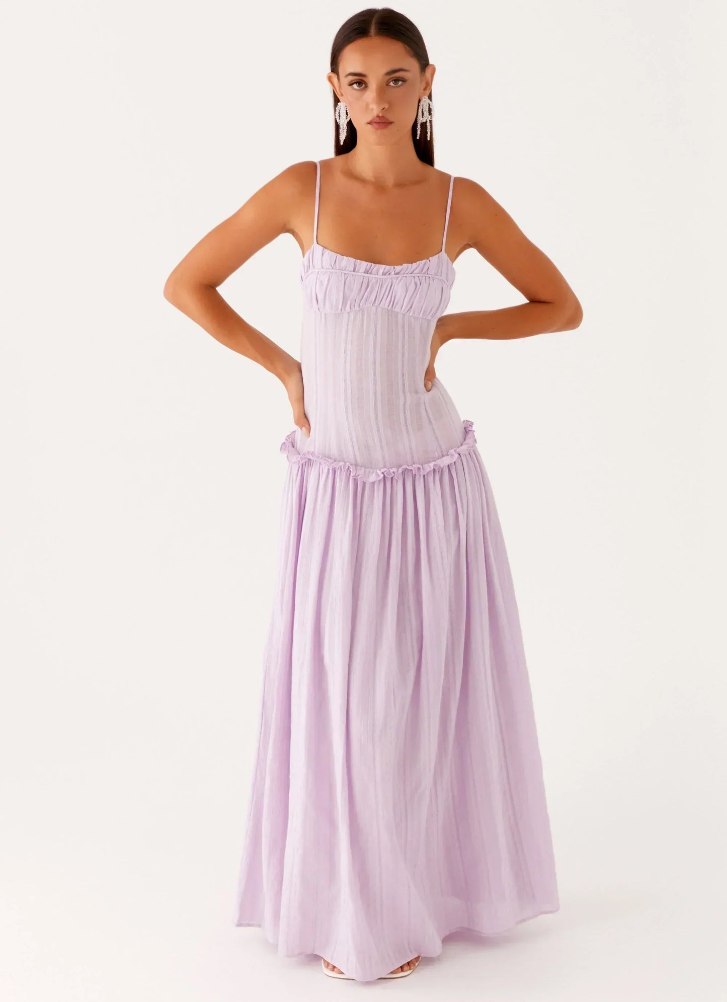 Isella Open Back Maxi Dress Ivory