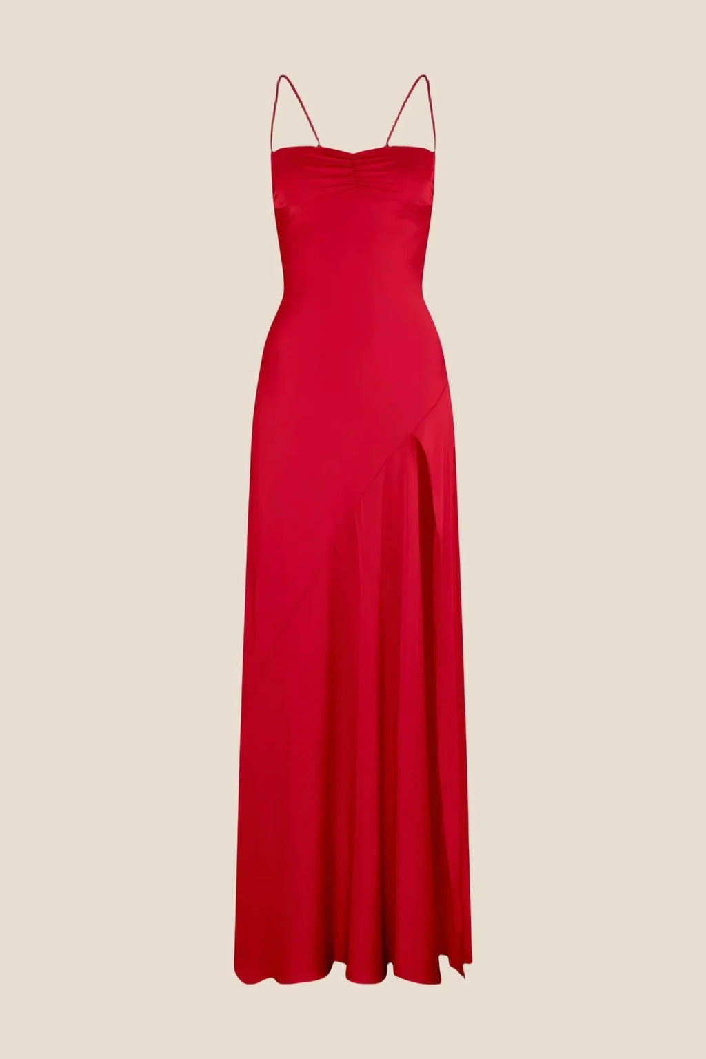 Spaghetti Straps Satin Spaghetti Straps Long Dress