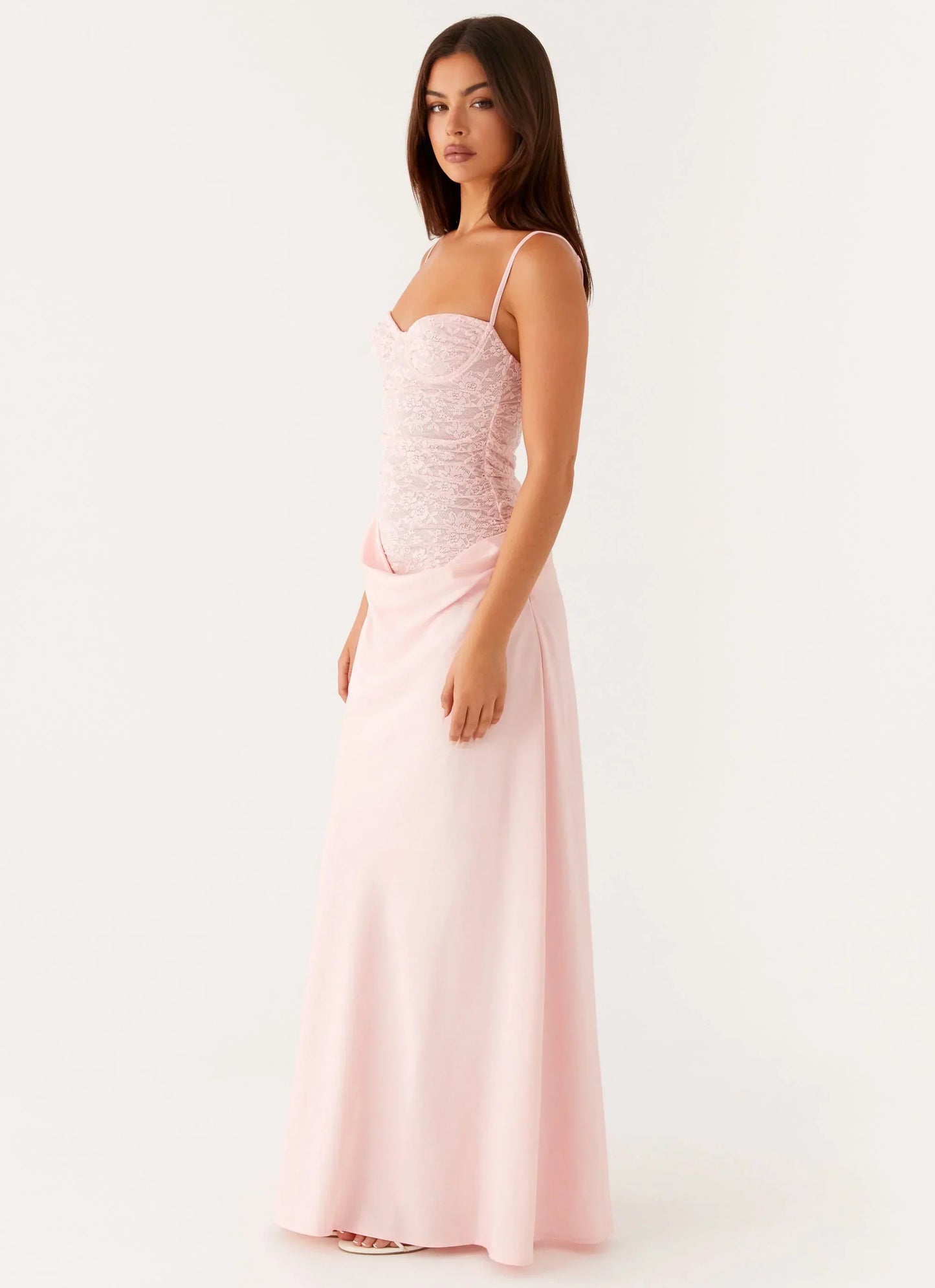 EtherelDress Romy Spaghetti Strap Maxi Dress - Pink