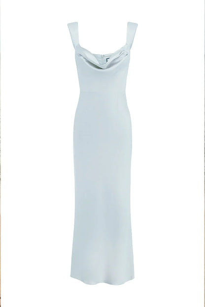 Margot Cowl Slip Maxi Dress - Ice Blue