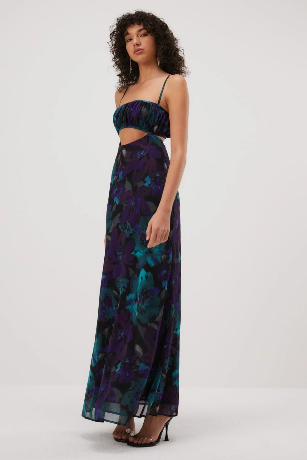 EtherelDress Chita Georgette Maxi Dress - Water Color Floral