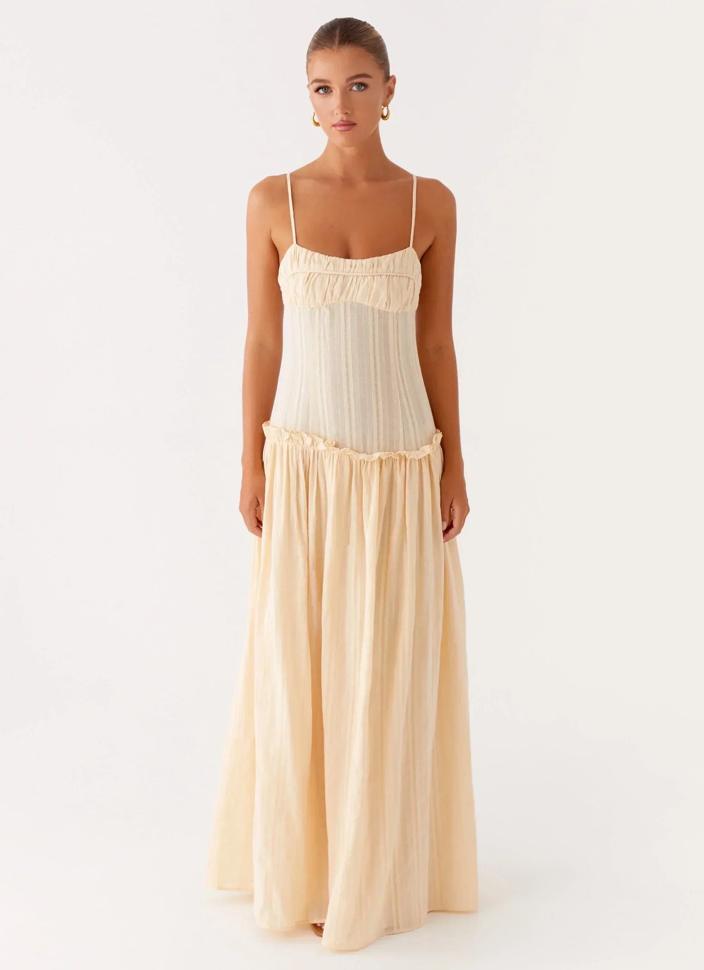 Isella Open Back Maxi Dress Ivory