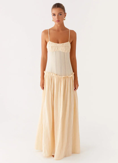Isella Open Back Maxi Dress Ivory