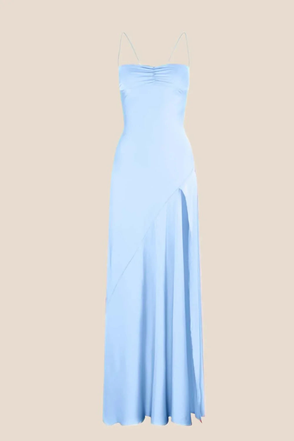 Spaghetti Straps Satin Spaghetti Straps Long Dress