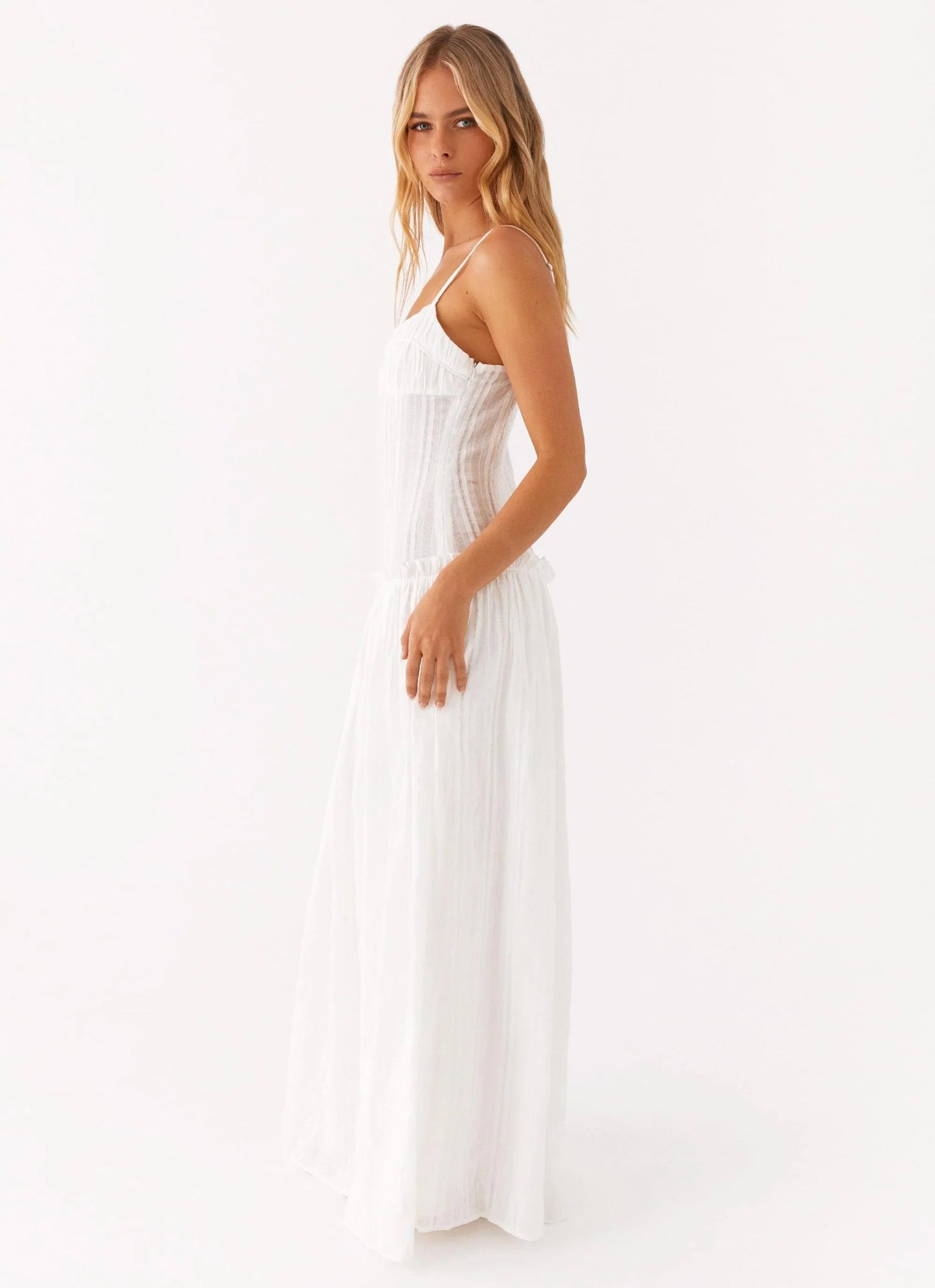 Isella Open Back Maxi Dress Ivory