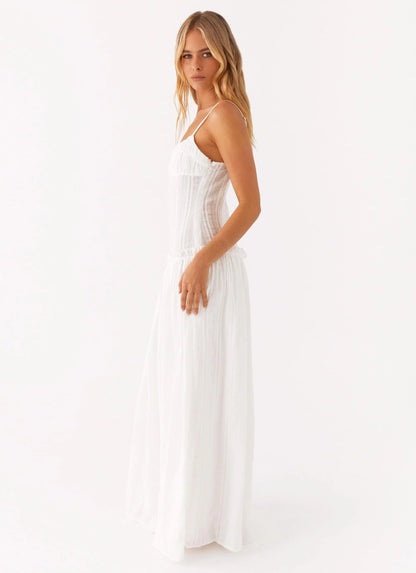Isella Open Back Maxi Dress Ivory
