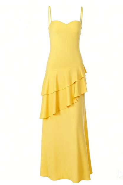EtherelDress Colorful Chiffon Tiered Maxi Dress