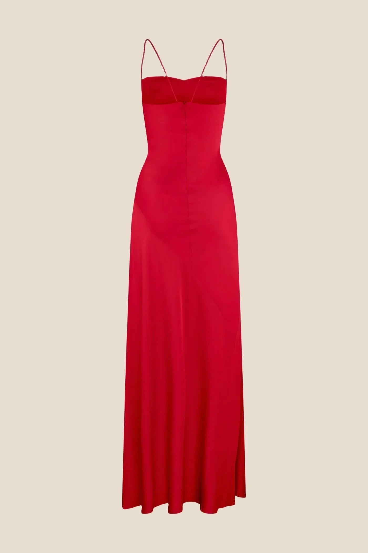 Spaghetti Straps Satin Spaghetti Straps Long Dress