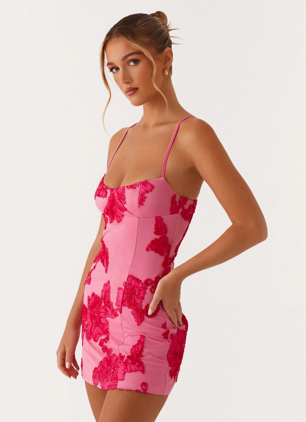 Alivia Sweetheart Bustier Micro Mini Dress - Pink