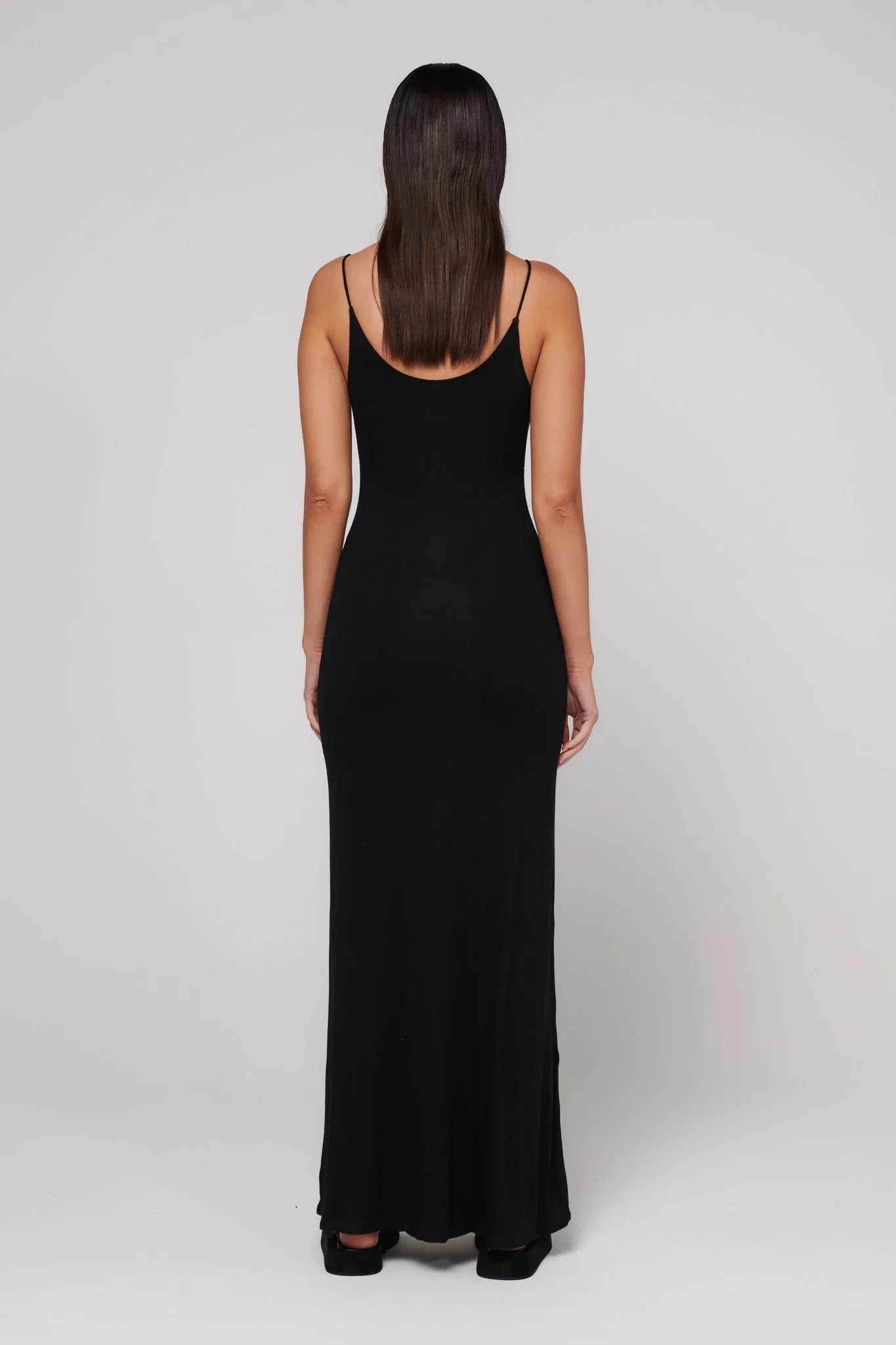 Louise Scooped Neck Dress - Black